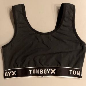 Black and White TomboyX Size M sports bra